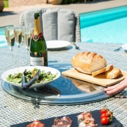 Alternative view of Heritage 6 Seat Round Rattan Fire Pit Dining Set