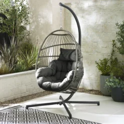 RATTANE Hanging Egg Chair Garden With Cushion